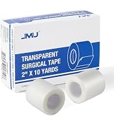JMU Medical Tape, 6 Rolls Transparent Surgical Tape, 2" x 10 Yards, Latex-Free, Wound Visualizati...