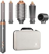 Hot Air Brush Hair Styler, 6 in 1 Hair Dryer Brush Auto Wrap Curlers Frizz-Free Styling Tool for ...