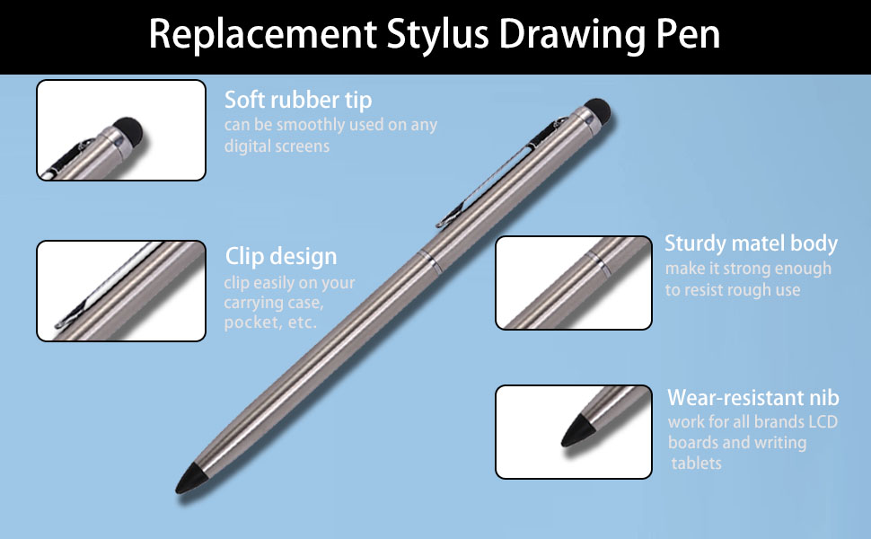 Replacement Stylus Drawing Pens for LCD Writing Tablet