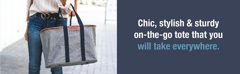 reusable shopping basket folds flat for groceries errands apartment storage organizer market