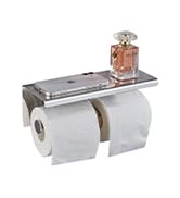 the toilet paper holder is made of stainless steel.