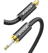 VANAUX Toslink to Mini Toslink Optical Audio Cable 24K Gold-Plated Digital S/PDIF Fiber Optic Cab...