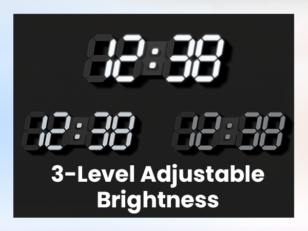 3d led digital wall clock