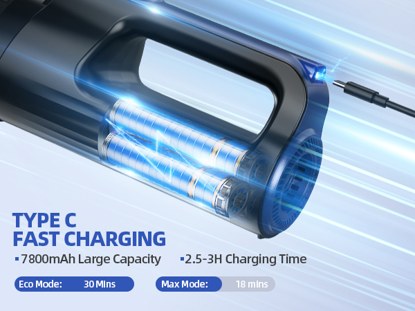 fast charging vacuum
