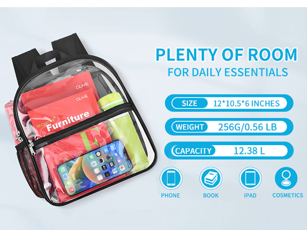 clear bag for stadium events clear backpack