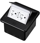 KYHSHJ Pop Up Floor Electrical Outlet with 20 Amp Stainless Steel GFCI Tamper Receptacle Outlet,B...