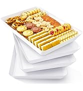 Lifewit Serving Tray for Party Supplies, Reusable Serving Platter for Catering, Snack, Fruit, Cha...