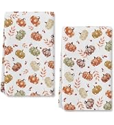 RABUSOFA Orange Pumpkin Fall Kitchen Towels Dish Towels, 18x26 Inch Farmhouse Autumn Thanksgiving...