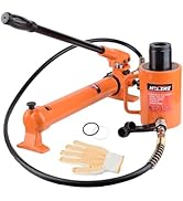 HZLZRZ 20 Ton Hydraulic Cylinder Jack Porta Power Ram 2" Stroke, CP-700B Manual Hydraulic Hand Pu...