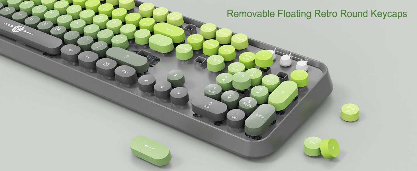 retro keyboard and mouse wireless Wireless Keyboard and Mouse Combo colorful keyboard and mouse