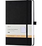 SUIN Lined Journal Notebook, Leather Hardcover Journal for Work, School, Travel, 100 GSM Paper, 1...