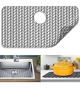 JIUBAR Sink Protectors for Kitchen Sink 12" 13" 16" 18" 19" 24" 26" 28" 29" 30" Silicone Sink mat...