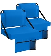 janiry Stadium Seat 2 Pack for Bleachers with Back Support,Portable Bleacher Chairs with Back and...