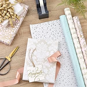 Hallmark Wedding Wrapping Paper Reversible