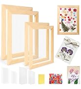 Aboofx Paper Making Kit, A5 & A6 Size Paper Making Screen Frame Kit, Wooden Mold and Deckle with ...