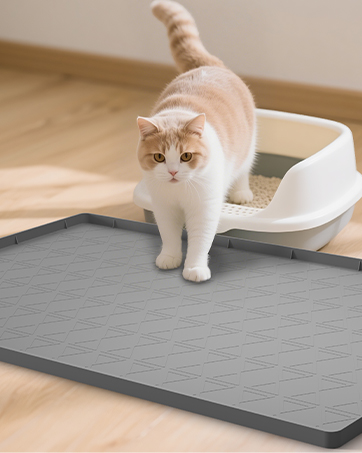 silicone cat litter mat grey