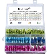 220PCS Heat Shrink Wire Spade Connectors - MuHize Heat Shrink Female Male Spade Terminals, Electr...