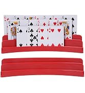 GHERPTE 2 Pack Three-Layer Design Playing Cards Holders,Playing Card Holder for Kids Adults Hands...