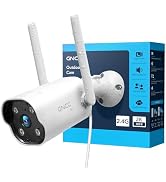 GNCC 2K Outdoor Security Camera, 24/7 Recording, Plug-in, AI, White-1P | Plug-In, 9.85ft Cord, No...