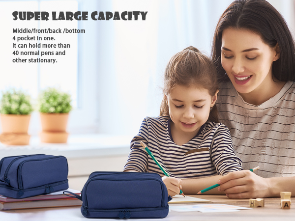 Dark blue pencil case