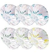 6 PCS Shower Caps for Women, Double Side Waterproof Shower Cap, Reusable Elastic Bath Caps for Sh...