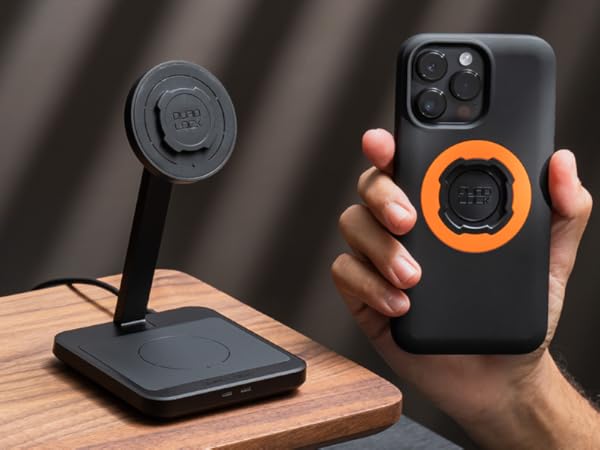 quad lock dual wirelesss charger with quad lock case