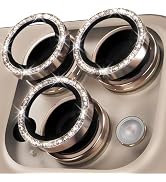 YWXTW Designed for iPhone 16 Pro/iPhone 16 Pro Max Camera Lens Protector Bling, [New Glitter Desi...