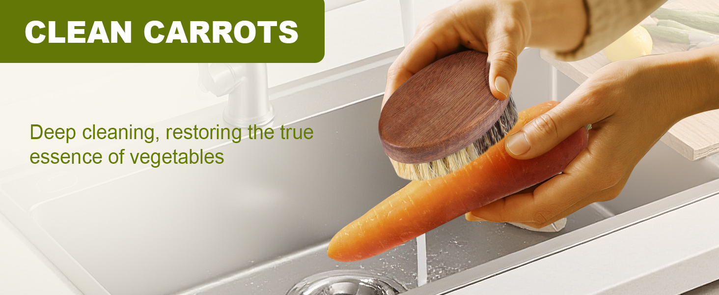vegetable brush wash carrots