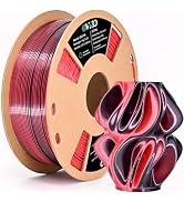 OVV3D PLA Filament 1.75mm, 3D Printer Filament Silk PLA Dual Color PLA Filament, Black Red, Color...