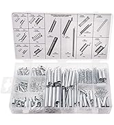 Ruibapa 200PCS Spring Assortment Kit Zinc Plated Extension and Compression Springs Kit Include As...