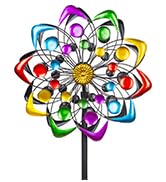 Viveta Kinetic Wind Spinner, 59 inch Outdoor Metal Windmills for Yard Garden, Double Wind Sculptu...