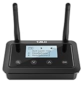 1Mii B03+ Bluetooth Transmitter Receiver for TV Home Stereo, Long Range Bluetooth 5.3 Adapter for...