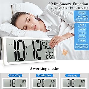 Digital Wall Clocks Battery Operated