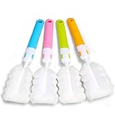 INVODA 4PCS Bottle Brush,Bottle Washer Set Long Sponge Bottle Cleaning Brushes Baby Bottle Cleane...