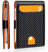 XZVXZV Slim Wallet for Men,Money Clip Minimalist Card Wallet RFID Blocking Front Pocket Bifold Me...