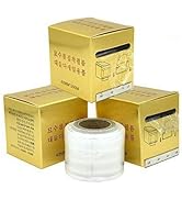 3 Pack Disposable Eyebrow Plastic Wrap Preservative Film, Make Up Supplies Wrap Cover Tape Roll -...