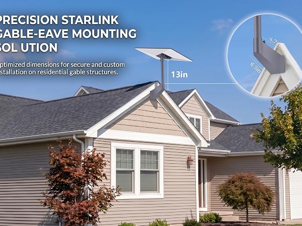 Gen 3 mount for Starlink Standard V3 V4 V4X dish for clear internet while working outdoors.