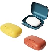 YKuzLx 3 Pcs Travel Soap Case, Travel Soap Container, Travel Soap Dish - Portable Soap Holder Tra...