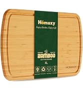 Homaxy Extra Large Bamboo Cutting Boards for Kitchen, 18x12.5" Wood XL Cutting Board with Juice G...