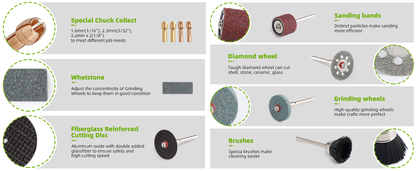 Huepar Tools RT510 Rotary Tool Accessories Kit