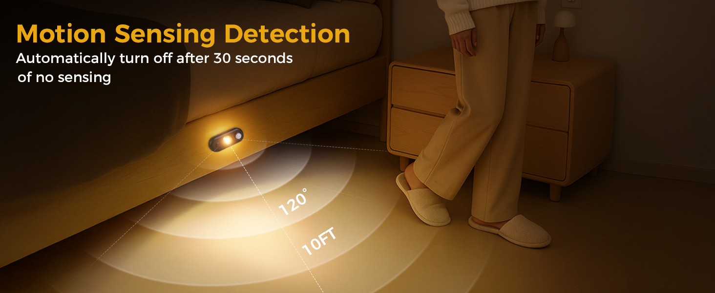 LED Motion Sensor Puck Lights
