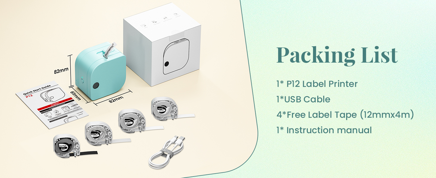 Phomemo Label Maker Machine with 4 Tape