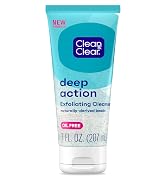 Clean & Clear Oil-Free Deep Action Exfoliating Facial Scrub, Cooling Daily Face Wash With Exfolia...
