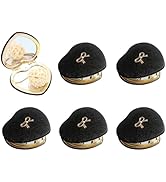 Frinnovan 6 Pack Pokect Heart Mirror Travel Compact Magnifying Folding Mirrors for Women Wedding ...