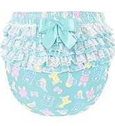 Littleforbig Silky Washable Reusable Waterproof Ruffled Lace Bow Baby Parade Pattern Ruffle Adult...