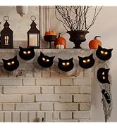 Bunny Chorus Halloween Garland, 7Ft Halloween Felt Black Cat Hanging Banner, Cute Halloween Decor...