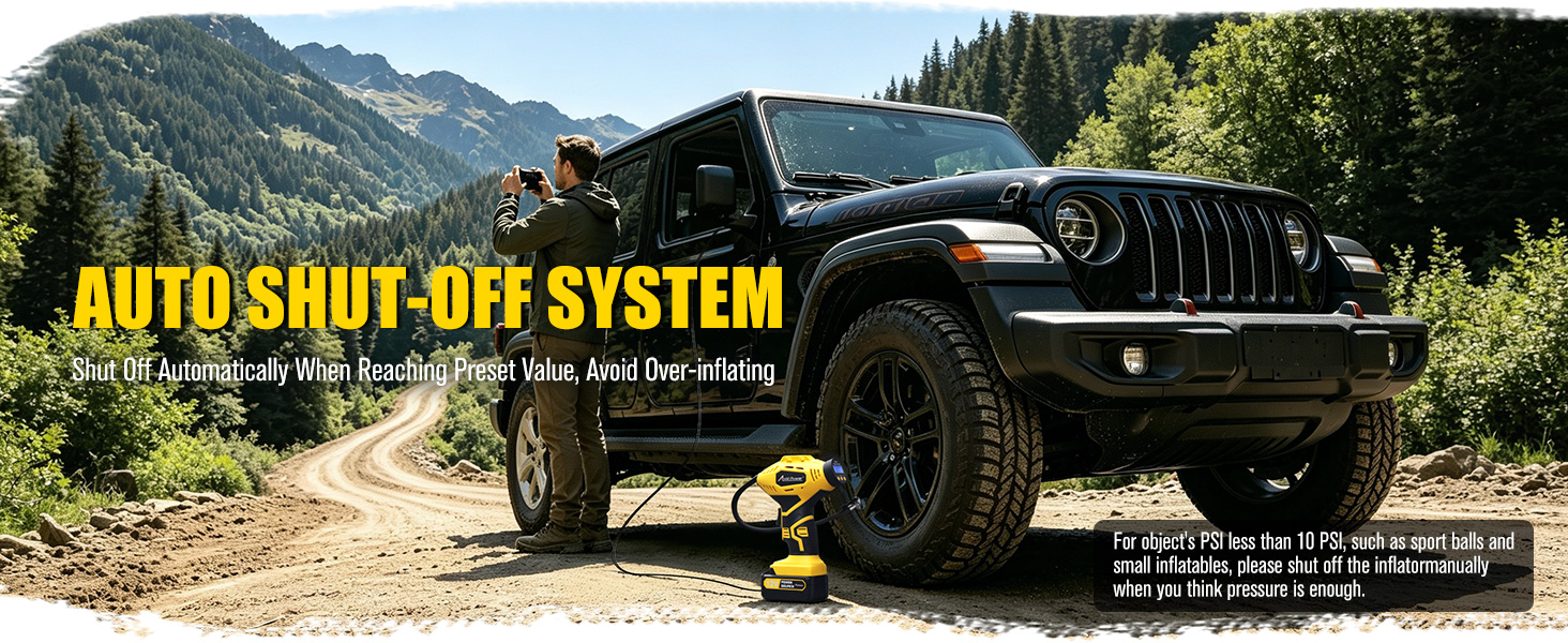 Air compressor with auto shut-off system