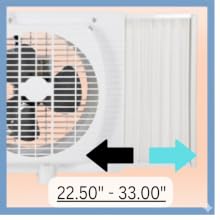 comfort zone window fan expands from 22.5 inches to 33 inches fitting virtually any window