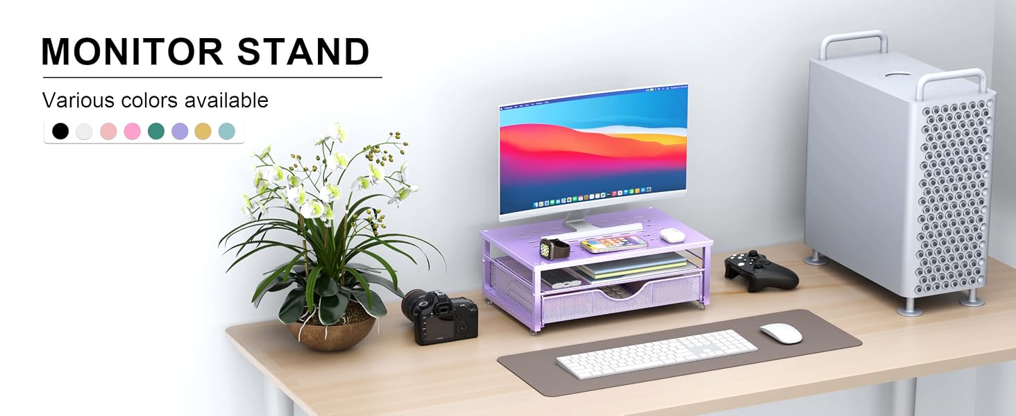 Purple monitor riser