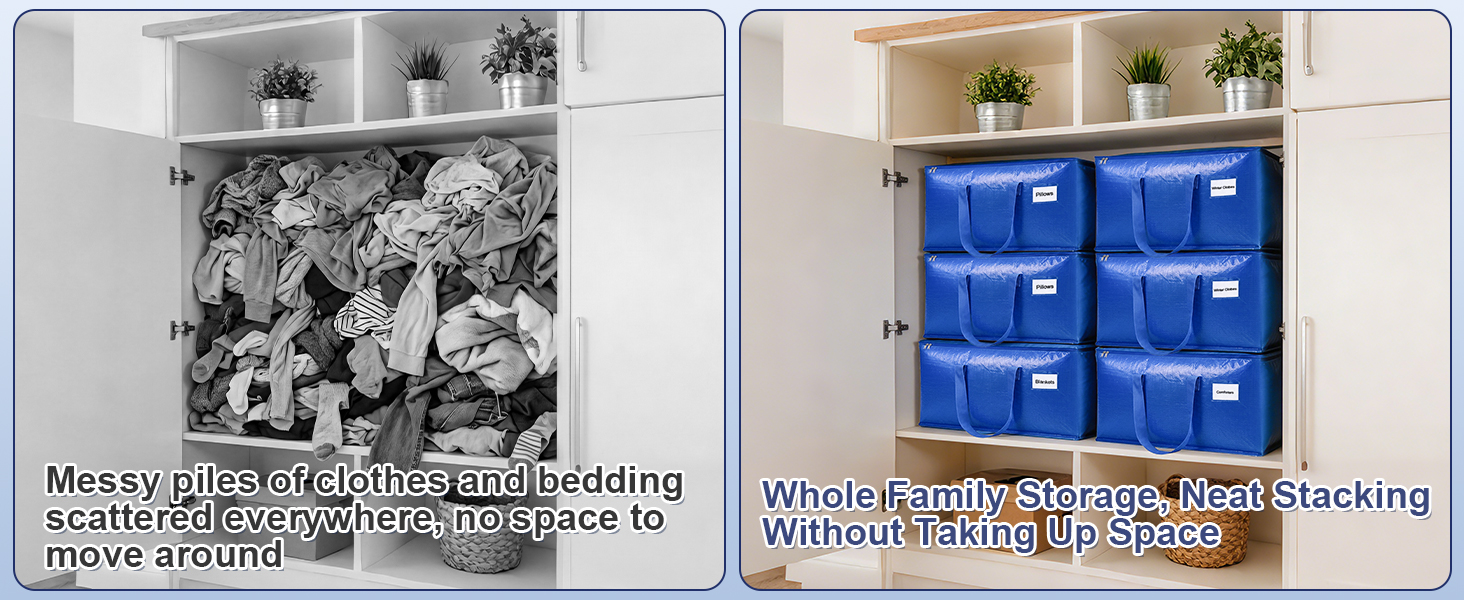 Whole Family Storage, Neat Stacking Without Taking Up Space